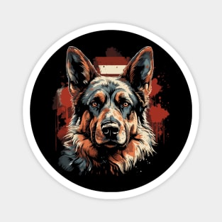 Patriotic German Shepherd Magnet